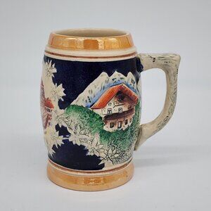King German Beer Stein Embossed  Souvenir Bretten/Baden Vintage 4.75"